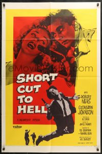 6j793 SHORT CUT TO HELL 1sh 1957 directed by James Cagney, from Graham Greene's novel!