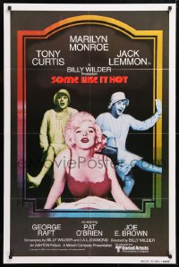 6j817 SOME LIKE IT HOT int'l 1sh R1980 sexy Marilyn Monroe, Tony Curtis & Lemmon in drag!