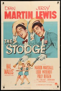 6j849 STOOGE 1sh 1952 artwork of singing vaudeville team Dean Martin & Jerry Lewis!