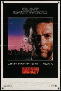 6j859 SUDDEN IMPACT 1sh 1983 Clint Eastwood is at it again as Dirty Harry, great image!