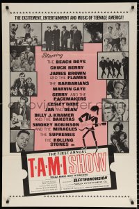 6j868 TAMI SHOW 1sh 1965 The Supremes, Rolling Stones, Beach Boys, Chuck Berry, James Brown!