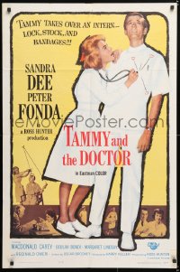 6j870 TAMMY & THE DOCTOR 1sh 1963 Harry Keller directed, Peter Fonda, sexy nurse Sandra Dee!