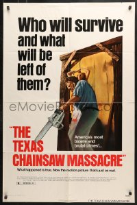 6j885 TEXAS CHAINSAW MASSACRE 1sh 1974 Tobe Hooper cult classic slasher horror!