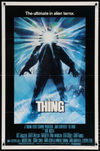 6j893 THING 1sh 1982 John Carpenter classic sci-fi horror, Struzan, new credit studio style!