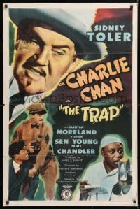 6j913 TRAP 1sh 1946 Sidney Toler as Charlie Chan, Mantan Moreland, Victor Sen Young, Kirk Alyn!