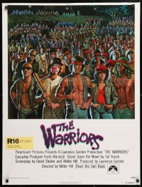 6j951 WARRIORS int'l 1sh 1979 Walter Hill, great David Jarvis artwork of the armies of the night!