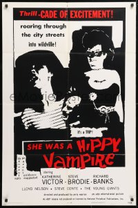 6j974 WILD WORLD OF BATWOMAN 1sh R1971 wacky sexy female super hero, She Was a Hippy Vampire!