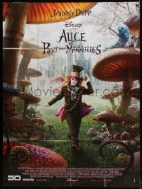 6k530 ALICE IN WONDERLAND French 1p 2010 directed by Tim Burton, Johnny Depp as the Mad Hatter!