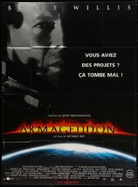 6k537 ARMAGEDDON French 1p 1998 Michael Bay sci-fi, different image of Bruce Willis!