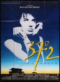 6k554 BETTY BLUE French 1p 1986 Jean-Jacques Beineix, close up of pensive Beatrice Dalle in sky!