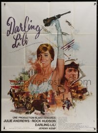 6k604 DARLING LILI French 1p 1971 different art of Julie Andrews & Rock Hudson by Yves Thos!