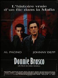 6k623 DONNIE BRASCO French 1p 1997 Al Pacino is betrayed by undercover cop Johnny Depp!