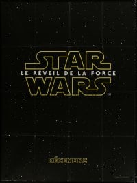 6k657 FORCE AWAKENS teaser French 1p 2015 Star Wars: Episode VII, title over starry background!