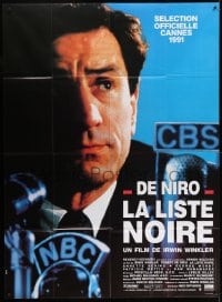 6k693 GUILTY BY SUSPICION French 1p 1991 Robert De Niro by NBC microphone, Martin Scorsese