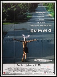6k694 GUMMO French 1p 1997 wacky image of half-naked man on skateboard & wearing bunny hat!