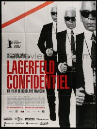 6k761 LAGERFELD CONFIDENTIAL French 1p 2007 three images of fashion designer Karl Lagerfeld!