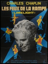 6k773 LIMELIGHT French 1p R1970s many artwork images of Charlie Chaplin by Leo Kouper + photo!