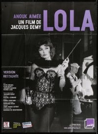 6k781 LOLA French 1p R2012 full-length photo of sexy cabaret singer Anouk Aimee, Jacques Demy