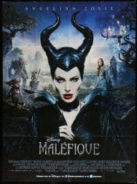 6k794 MALEFICENT French 1p 2014 cool close up image of sexy Angelina Jolie in title role!