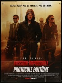 6k818 MISSION: IMPOSSIBLE GHOST PROTOCOL IMAX French 1p 2011 great image of hooded spy Tom Cruise!