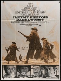 6k836 ONCE UPON A TIME IN THE WEST French 1p R1970s Leone, art of Cardinale, Fonda, Bronson & Robards!