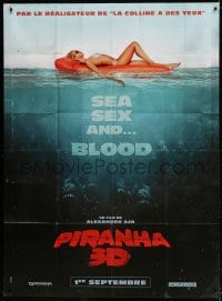 6k848 PIRANHA 3D teaser French 1p 2010 sexy girl in bikini with monster fish, sea, sex & blood!