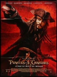 6k849 PIRATES OF THE CARIBBEAN: AT WORLD'S END French 1p 2007 Johnny Depp as Captain Jack Sparrow!