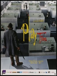 6k852 PLAYTIME French 1p R2014 Jacques Tati, cool different image of Tati standing over cubicles!
