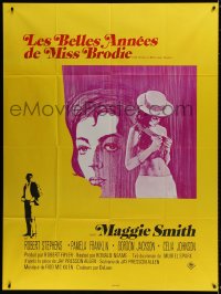 6k861 PRIME OF MISS JEAN BRODIE French 1p 1971 sexy art of Maggie Smith & Pamela Franklin!