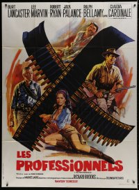 6k865 PROFESSIONALS French 1p R1970s art of Lancaster, Lee Marvin & sexy Claudia Cardinale!