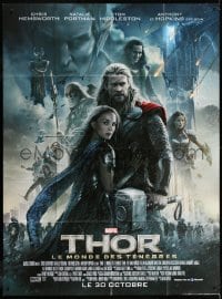 6k944 THOR: THE DARK WORLD advance French 1p 2013 great montage of Chris Hemsworth & top cast!