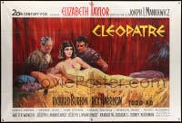 6k511 CLEOPATRA French 2p 1963 Terpning art of Elizabeth Taylor, Richard Burton & Rex Harrison!