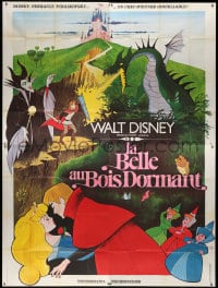 6k507 SLEEPING BEAUTY French 4p R1970s Walt Disney cartoon fairy tale classic, different & rare!