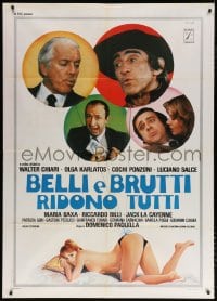 6k288 BELLI E BRUTTI RIDONO TUTTI Italian 1p 1979 Walter Chiari, Olga Karlatos, sexy artwork!