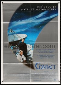 6k313 CONTACT Italian 1p 1997 Robert Zemeckis sci-fi, Jodie Foster & Matthew McConaughey!