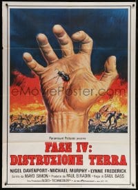 6k411 PHASE IV Italian 1p 1977 great art of ant crawling out of hand, directed by Saul Bass!