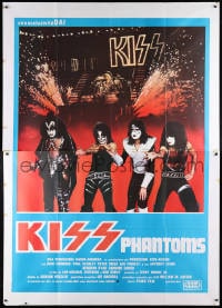6k155 ATTACK OF THE PHANTOMS Italian 2p 1978 portrait of KISS, Criss, Frehley, Simmons & Stanley!