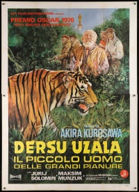 6k181 DERSU UZALA Italian 2p 1976 Akira Kurosawa Oscar winner, different Ciriello tiger art!