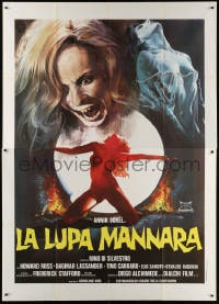 6k209 LEGEND OF THE WOLF WOMAN Italian 2p 1977 La lupa mannara, sexy art of female werewolf!