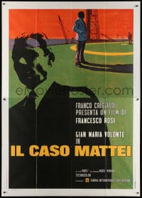6k219 MATTEI AFFAIR Italian 2p 1972 Francesco Rosi's Il Caso Mattei, Enzo Nistri art of Volonte!