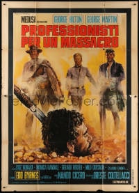 6k233 PROFESSIONALS FOR A MASSACRE Italian 2p 1967 Gasparri art of dead man buried up to his neck!