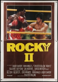 6k242 ROCKY II Italian 2p 1979 Sylvester Stallone & Carl Weathers fight in ring, boxing sequel!