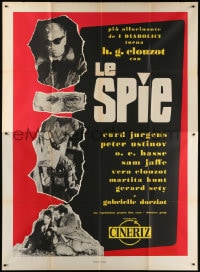 6k257 SPIES Italian 2p 1957 directed by Henri-Georges Clouzot, creepy Curt Jurgens!
