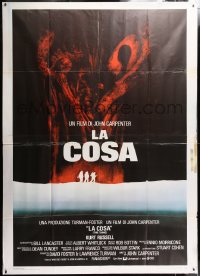 6k267 THING Italian 2p 1982 John Carpenter, cool sci-fi horror art, the ultimate in alien terror!