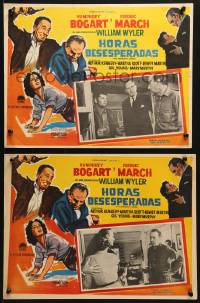 6k019 DESPERATE HOURS 7 Mexican LCs R1960s Humphrey Bogart, Fredric March, William Wyler