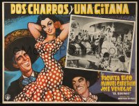 6k067 DOS CHARROS UNA GITANA Mexican LC 1950s cool Ernesto Garcia Cabral border art!