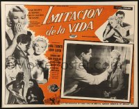 6k086 IMITATION OF LIFE Mexican LC 1959 close up of John Gavin & sexy Lana Turner, Fannie Hurst!