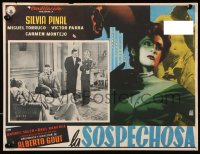 6k097 LA SOSPECHOSA Mexican LC 1955 Silvia Pinal's stepfather tries to steal her inheritance!