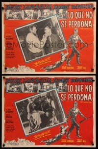 6k035 UNFORGIVEN 2 Mexican LCs 1960 Audrey Hepburn, Burt Lancaster, directed by John Huston!