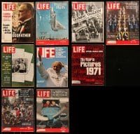 6m064 LOT OF 9 LIFE MAGAZINES 1950s-1970s filled with great images & articles!